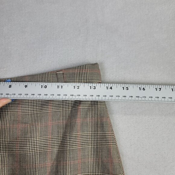 J. Crew Brown Pleated Plaid Women's Skirt | Size 2 - Picture 4 of 6